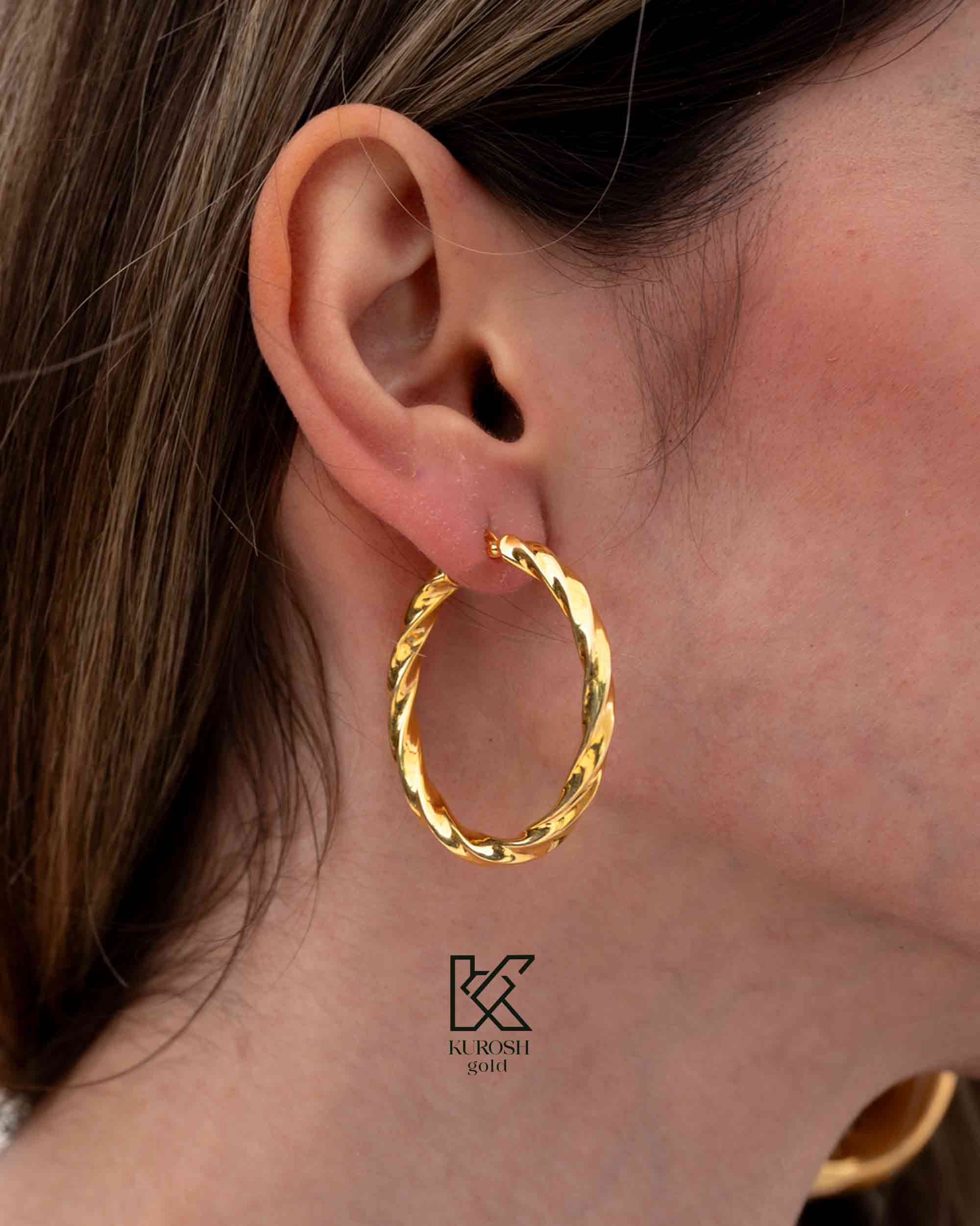 گوشواره حلقه ای لوکس