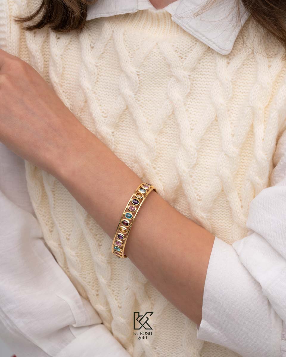 دستبند النگویی مولتی کالر