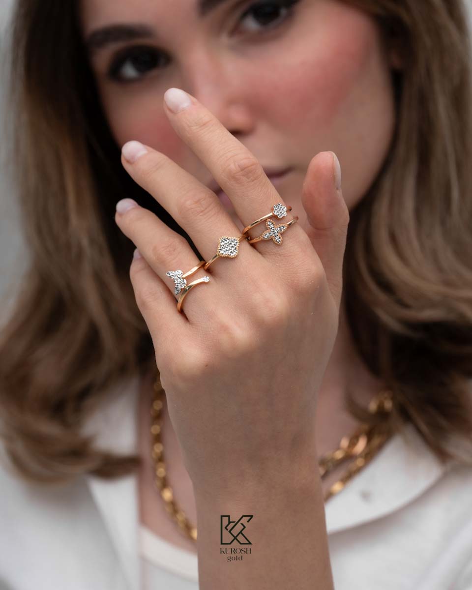 انگشتر مینیمال پروانه