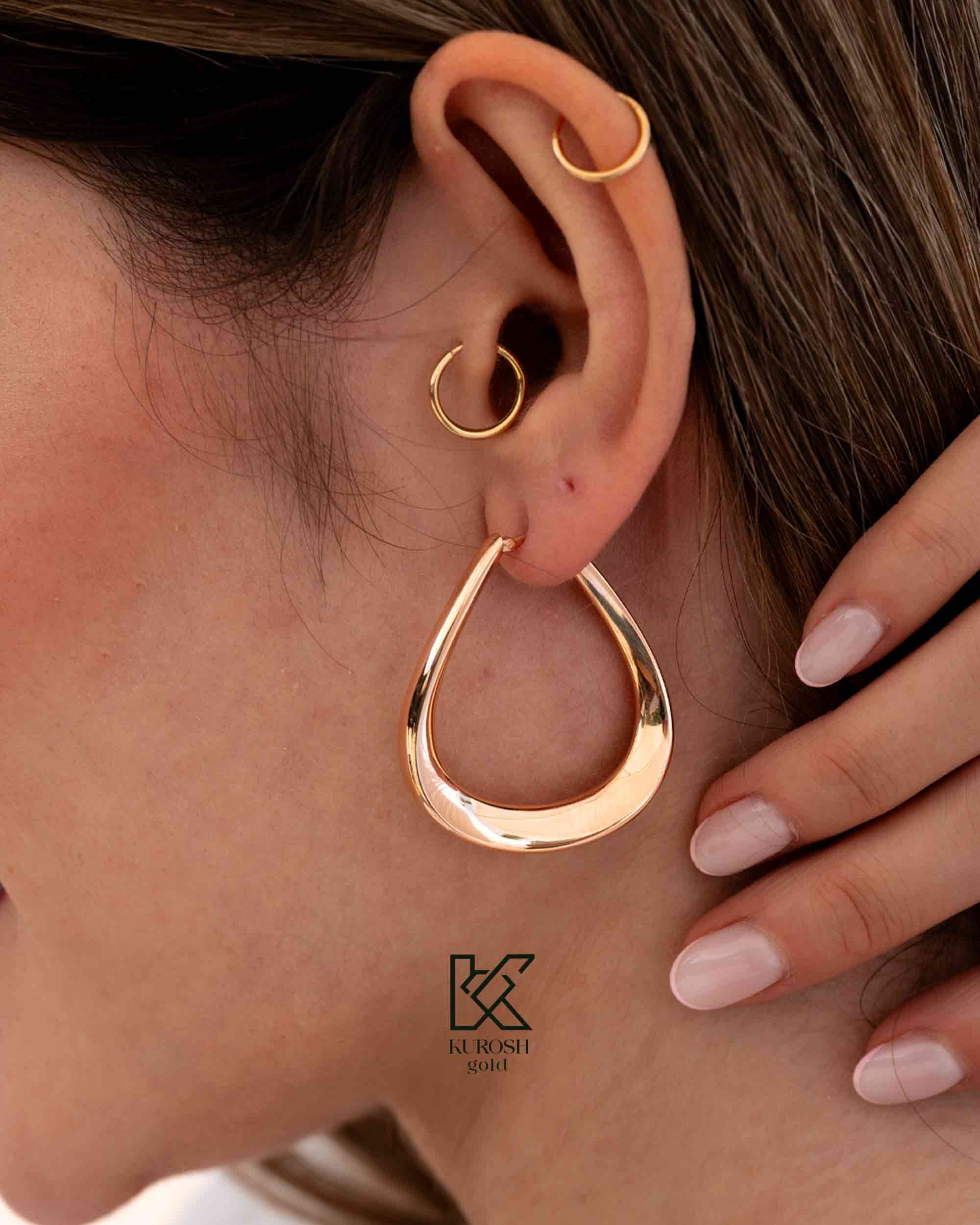 گوشواره حلقه ای لوکس