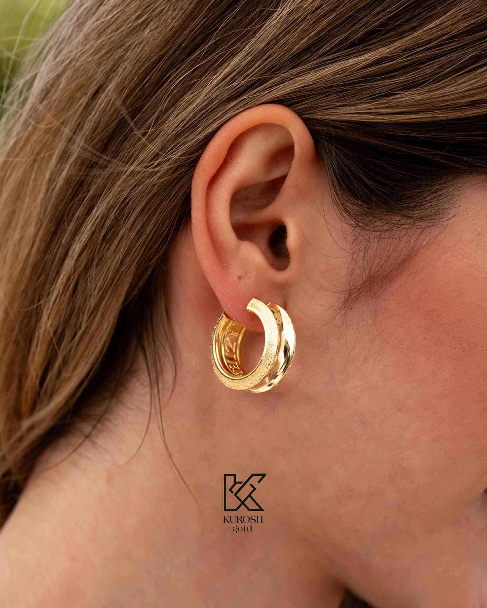 گوشواره حلقه ای لوکس