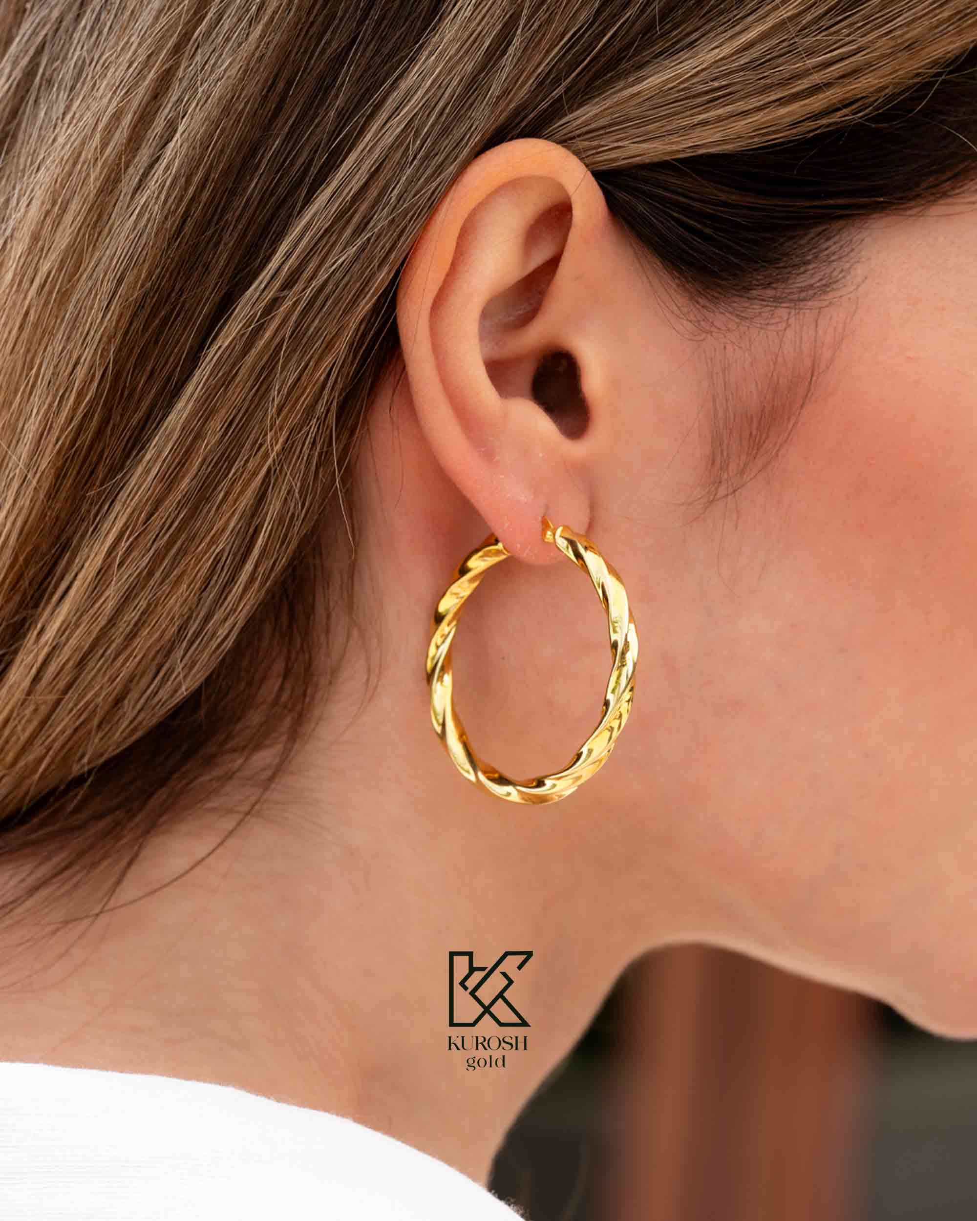 گوشواره حلقه ای لوکس