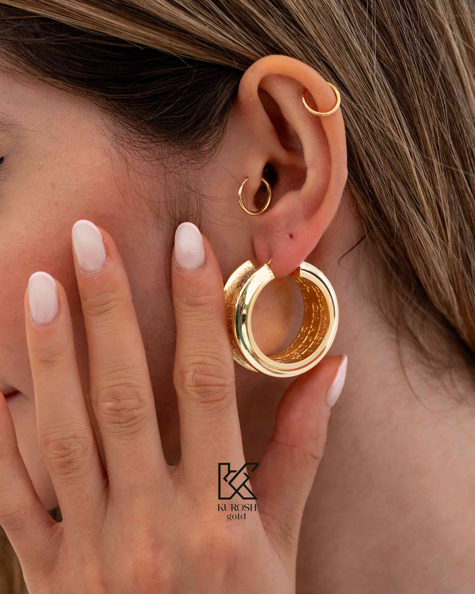 گوشواره حلقه ای لوکس